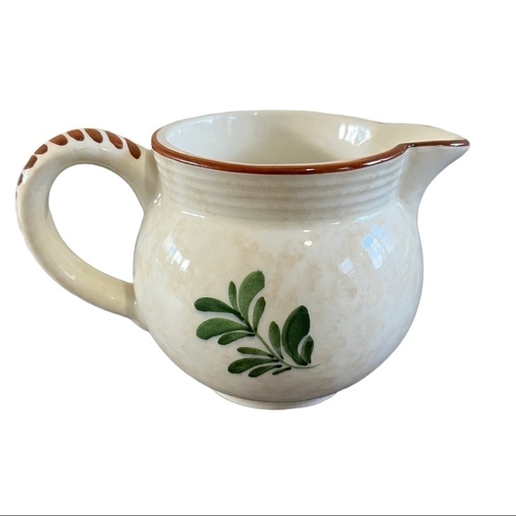 Alpine Peasant Ware 3” Creamer Dancing Couple Flowers Vintage Distressed - Picture 5 of 8